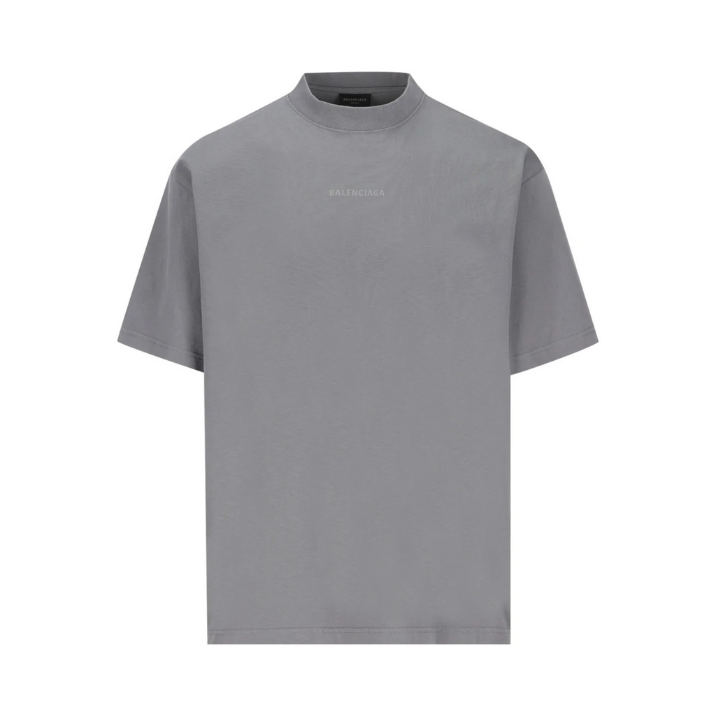 Balenciaga Reflective Logo Grey Tee