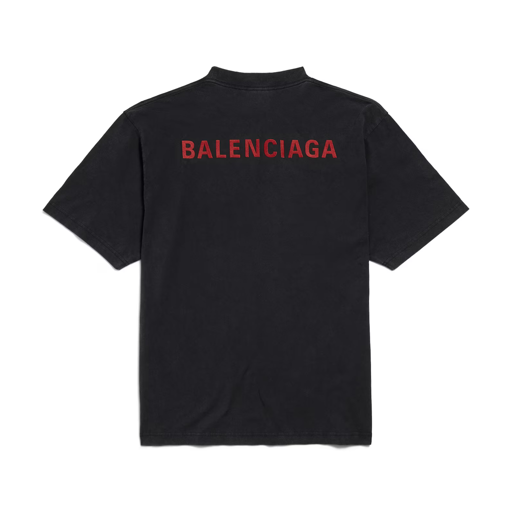 Balenciaga Red Back Logo Tee