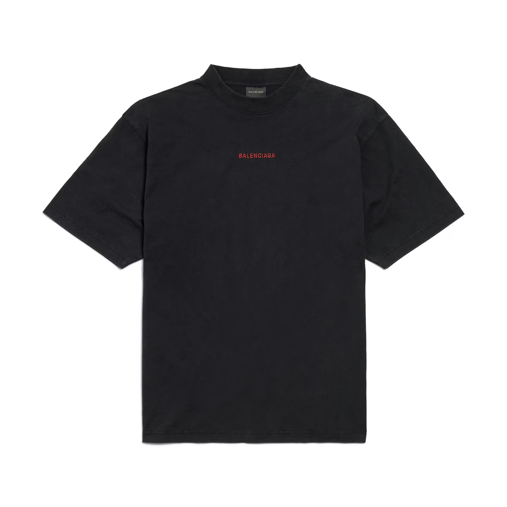 Balenciaga Red Back Logo Tee